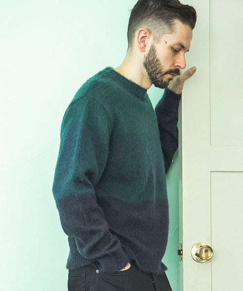 MR.OLIVE/7G MOHAIR KNIT / MULTI BORDER SWEATER ミスターオリーブ/モヘアニット / マルチボーダーセーター